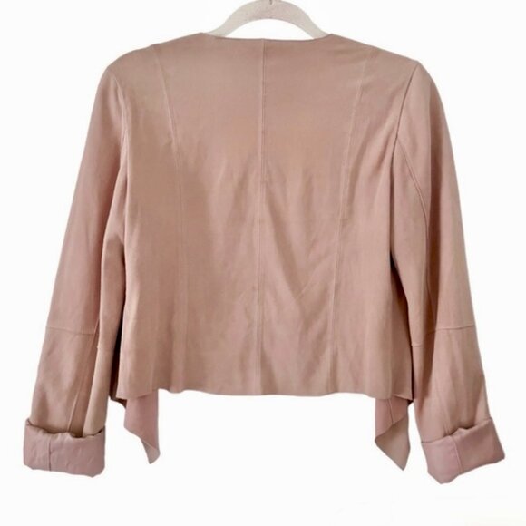 Bagatelle 100% Genuine Suede Leather Jacket in Soft Pink size Small - Picture 3 of 12